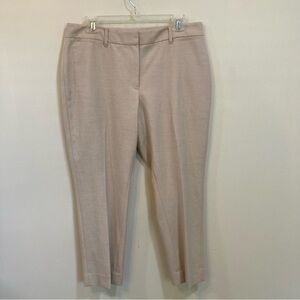 White House Black Market Womens Sz 8 Short Contour Lined Ankle Pants Beige